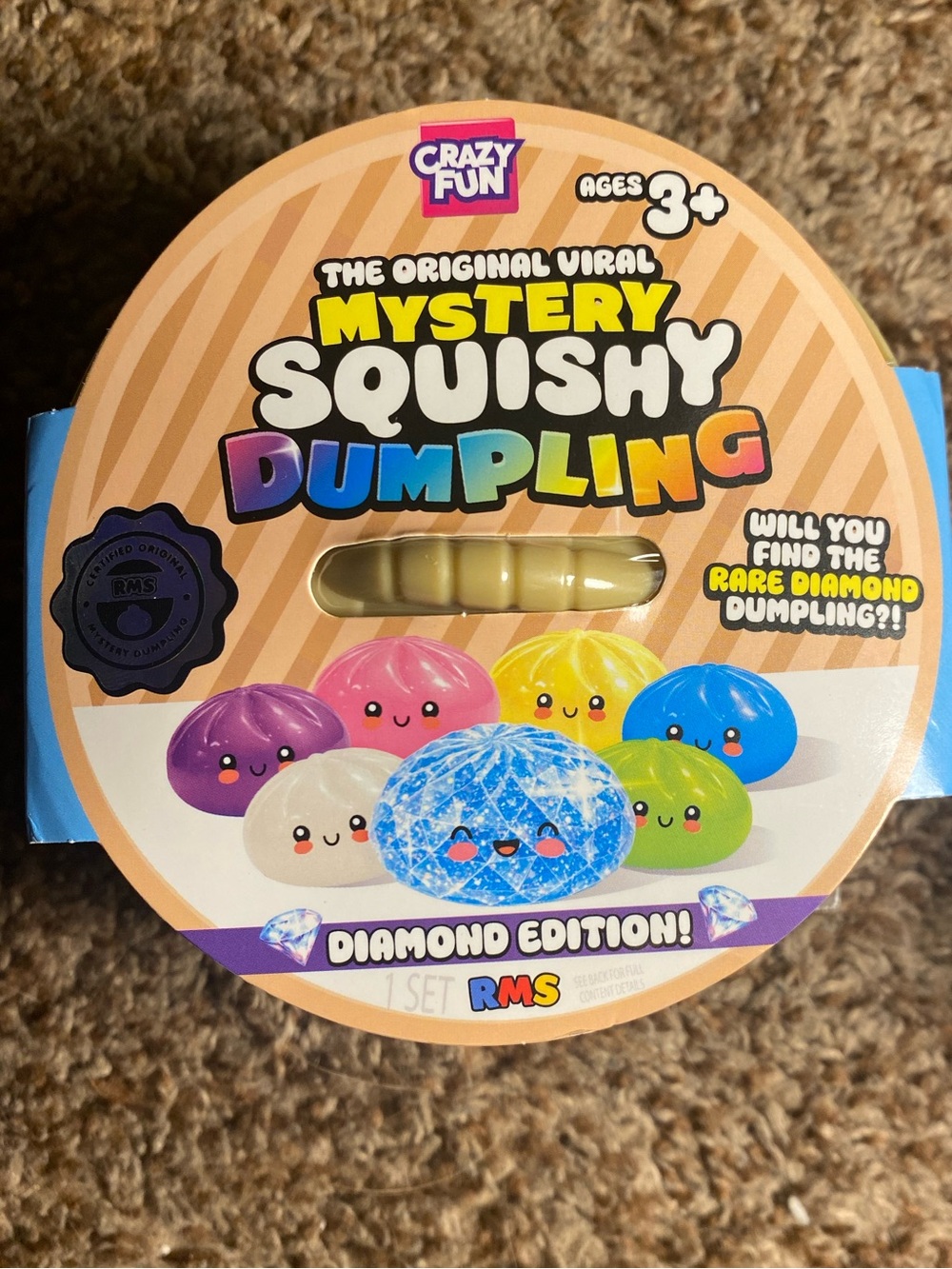 Rare RMS Mystery Diamond Edition Squishy Dumpling! NEW SEALED AUTHENTIC